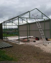 Steel framework being erected