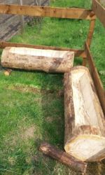Larch planters around 5feet long.