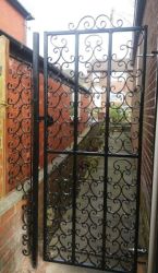 Steel gate fitted